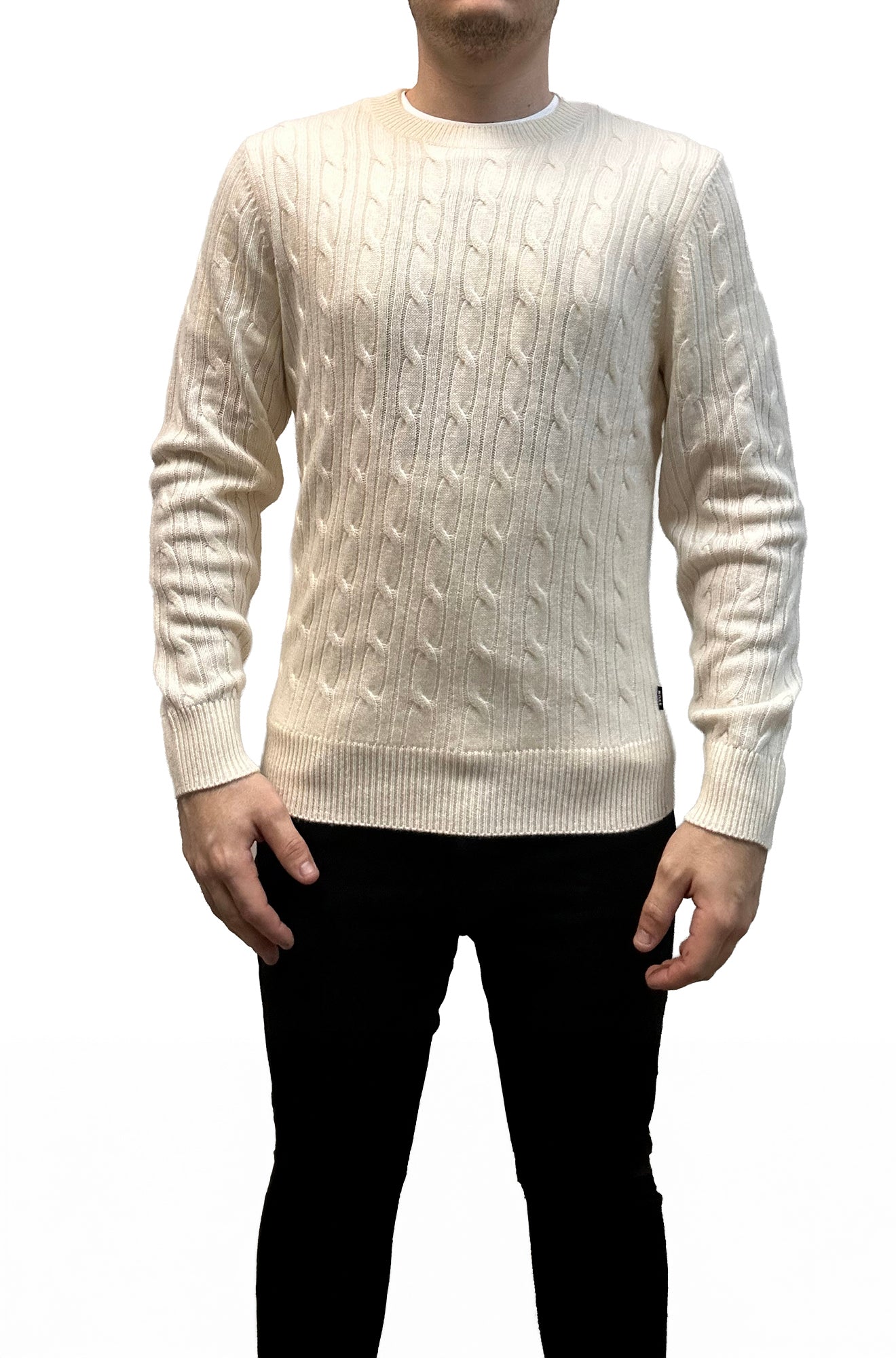 Tricot toutes saisons pour homme par HUGO BOSS | 50549975 Blanc ouvert | Boutique Vvög, vêtements mode pour homme et femme