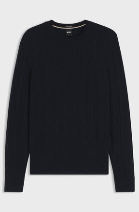 Tricot toutes saisons pour homme par HUGO BOSS | 50549975 Bleu Foncé | Boutique Vvög, vêtements mode pour homme et femme