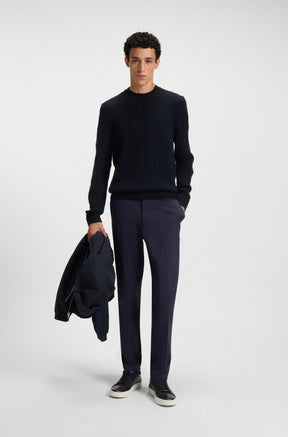 Tricot toutes saisons pour homme par HUGO BOSS | 50549975 Bleu Foncé | Boutique Vvög, vêtements mode pour homme et femme