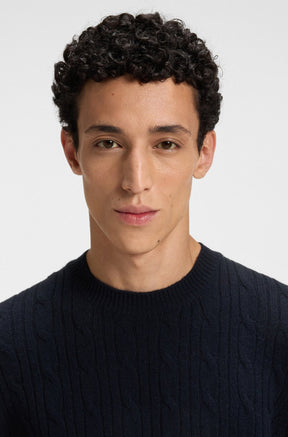 Tricot toutes saisons pour homme par HUGO BOSS | 50549975 Bleu Foncé | Boutique Vvög, vêtements mode pour homme et femme