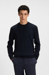 Tricot toutes saisons pour homme par HUGO BOSS | 50549975 Bleu Foncé | Boutique Vvög, vêtements mode pour homme et femme