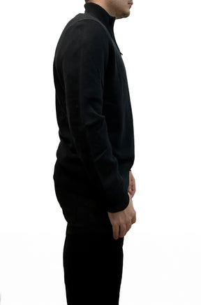 Chandail habillé avec zip 3/4 pour homme par HUGO BOSS | 50549984 Noir | Boutique Vvög, vêtements mode pour homme et femme