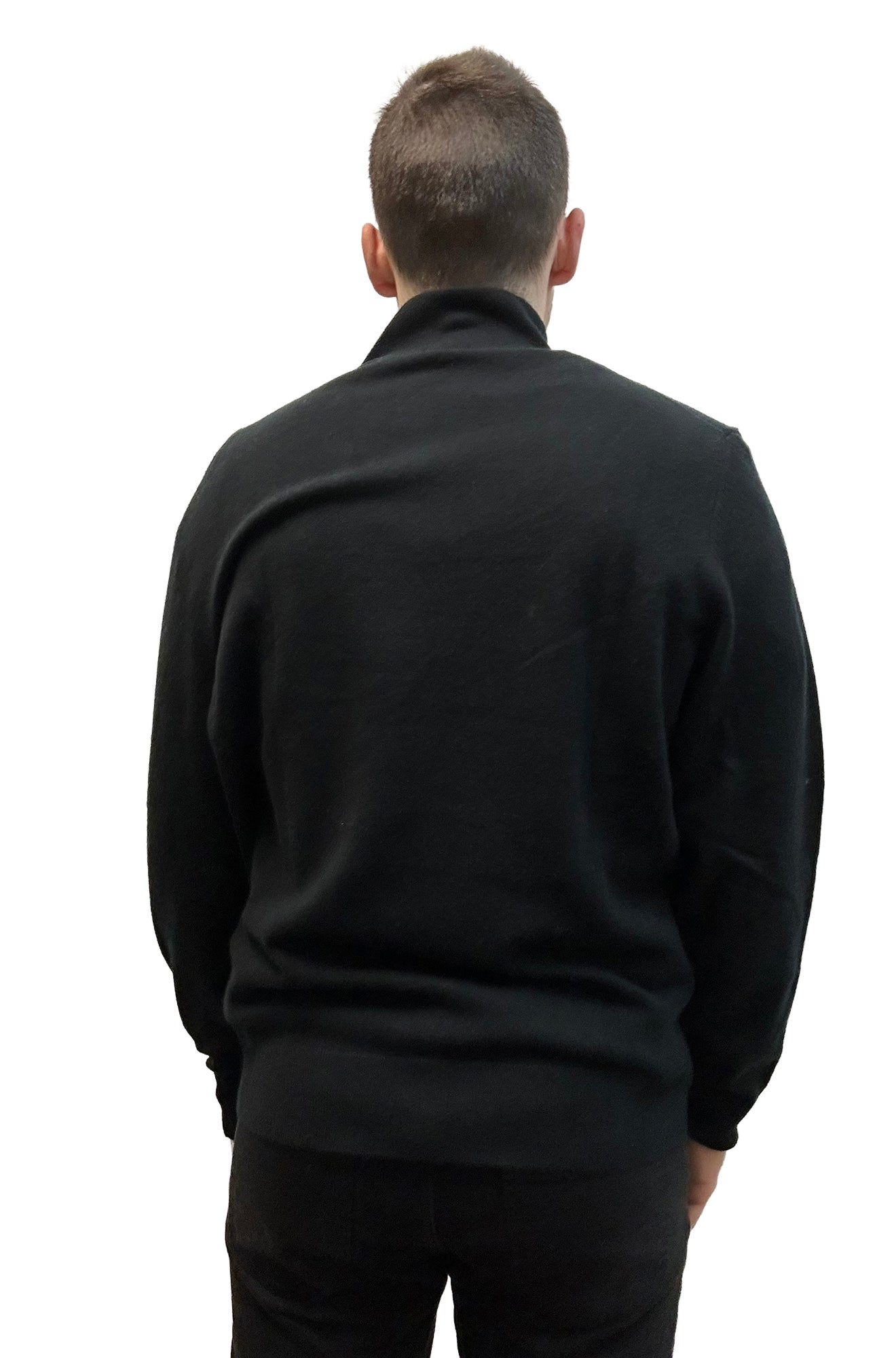 Chandail habillé avec zip 3/4 pour homme par HUGO BOSS | 50549984 Noir | Boutique Vvög, vêtements mode pour homme et femme