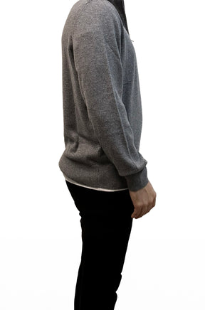 Chandail habillé avec zip 3/4 pour homme par HUGO BOSS | 50549984 Gris moyen | Boutique Vvög, vêtements mode pour homme et femme