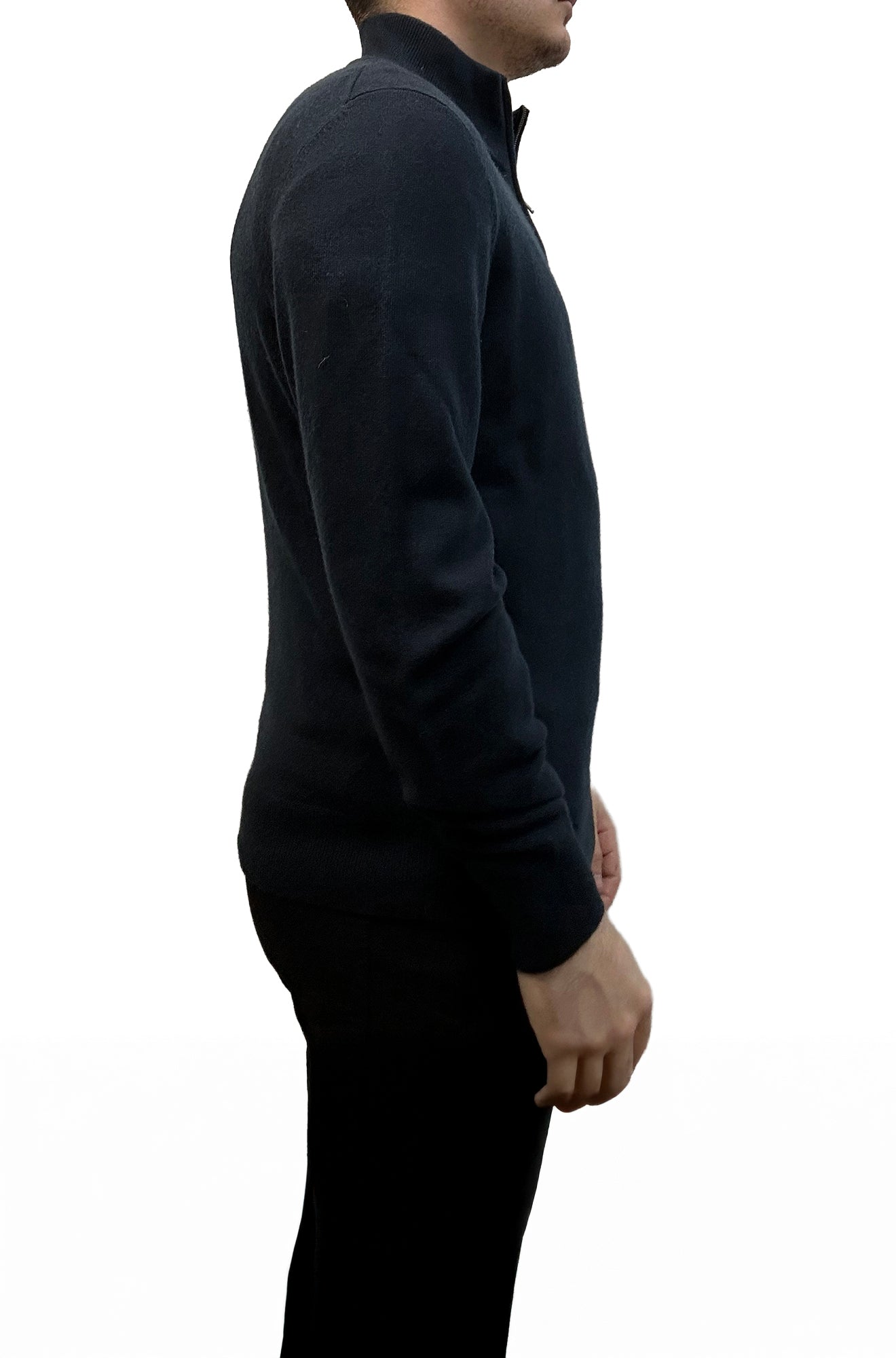 Chandail habillé avec zip 3/4 pour homme par HUGO BOSS | 50549984 Bleu foncé | Boutique Vvög, vêtements mode pour homme et femme