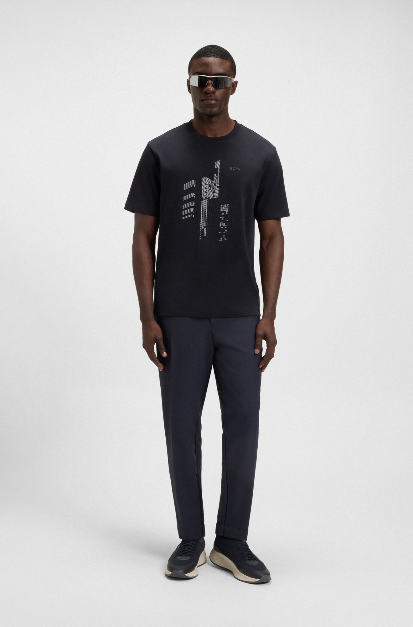T-Shirt pour homme par HUGO BOSS | 50552184 Bleu Foncé | Boutique Vvög, vêtements mode pour homme et femme