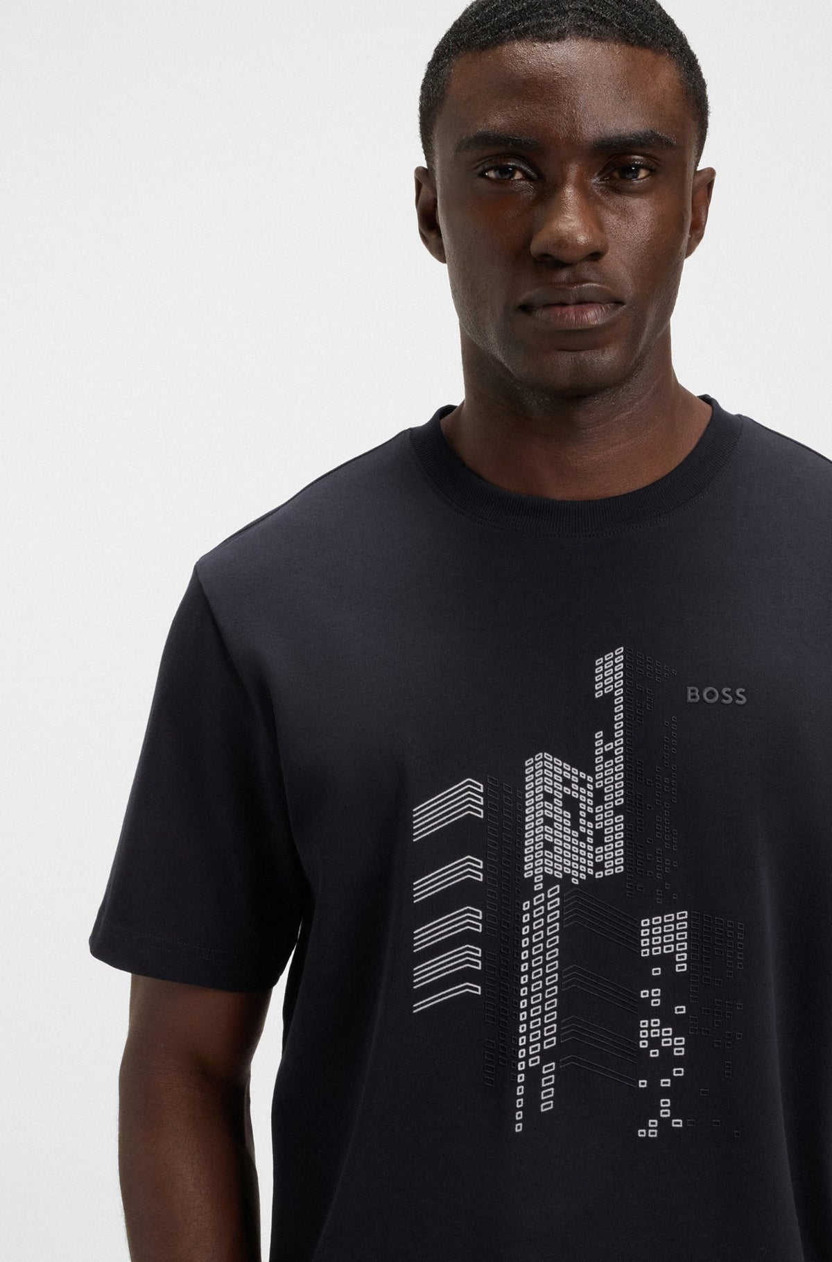 T-Shirt pour homme par HUGO BOSS | 50552184 Bleu Foncé | Boutique Vvög, vêtements mode pour homme et femme