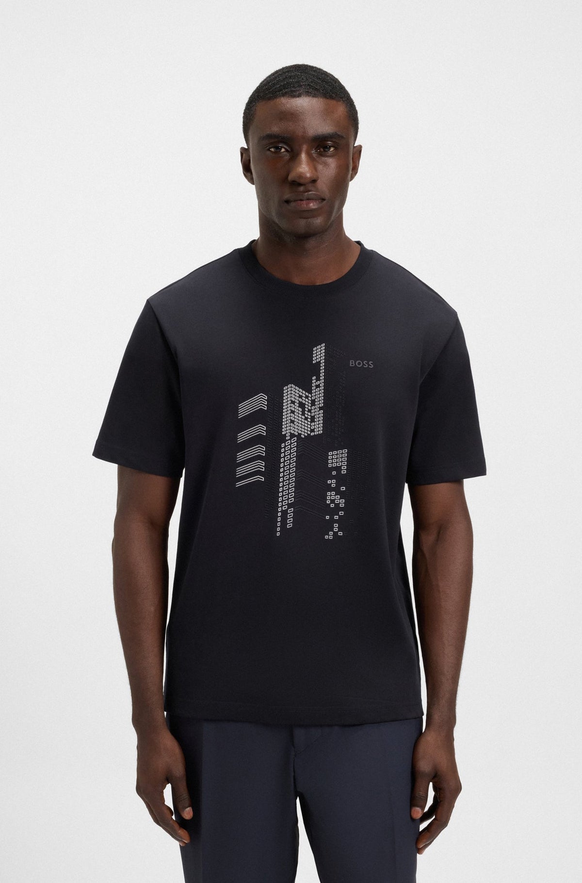 T-Shirt pour homme par HUGO BOSS | 50552184 Bleu Foncé | Boutique Vvög, vêtements mode pour homme et femme