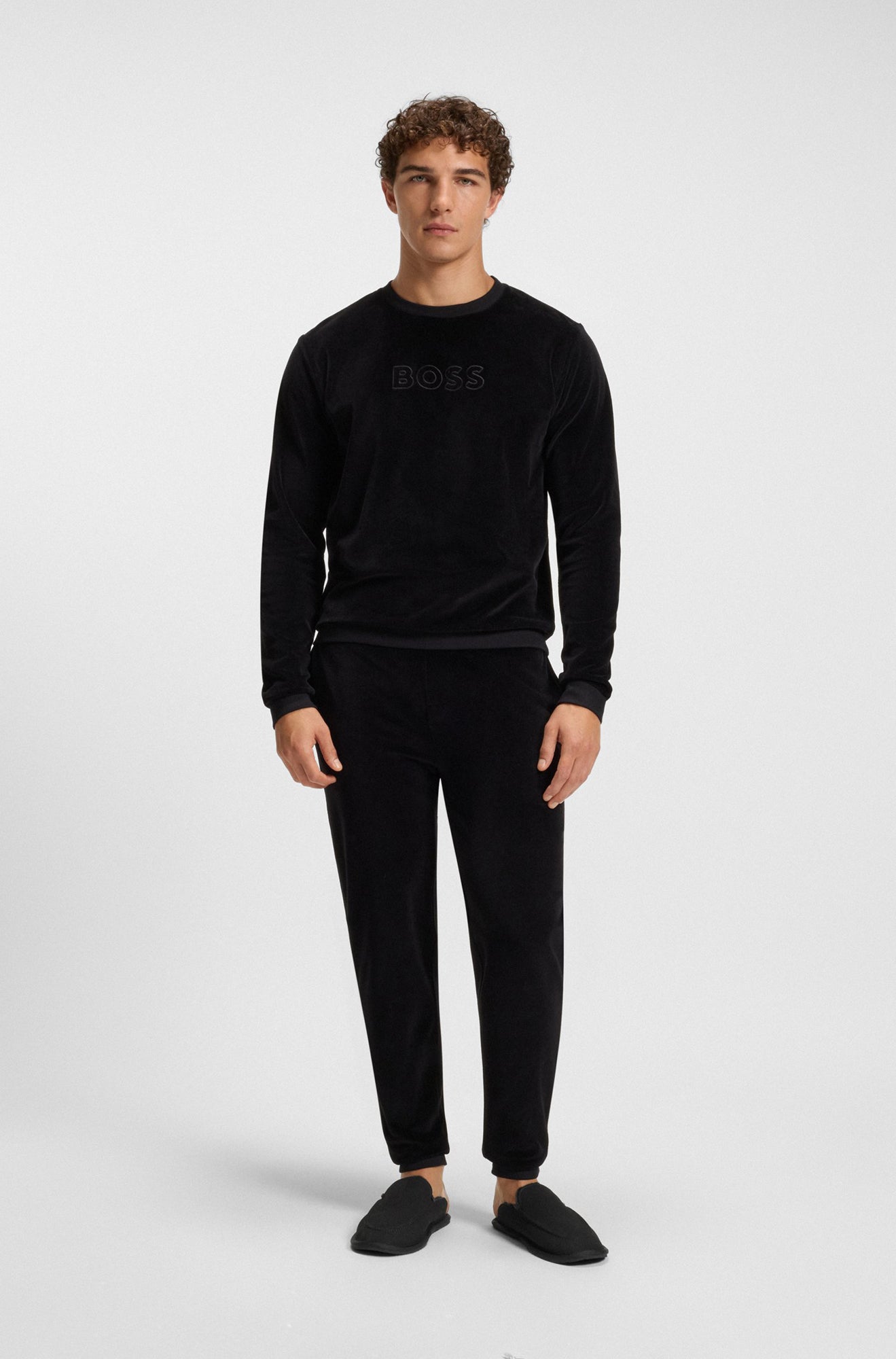 Pantoufles pour homme par HUGO BOSS | 50552598 Noir | Boutique Vvög, vêtements mode pour homme et femme