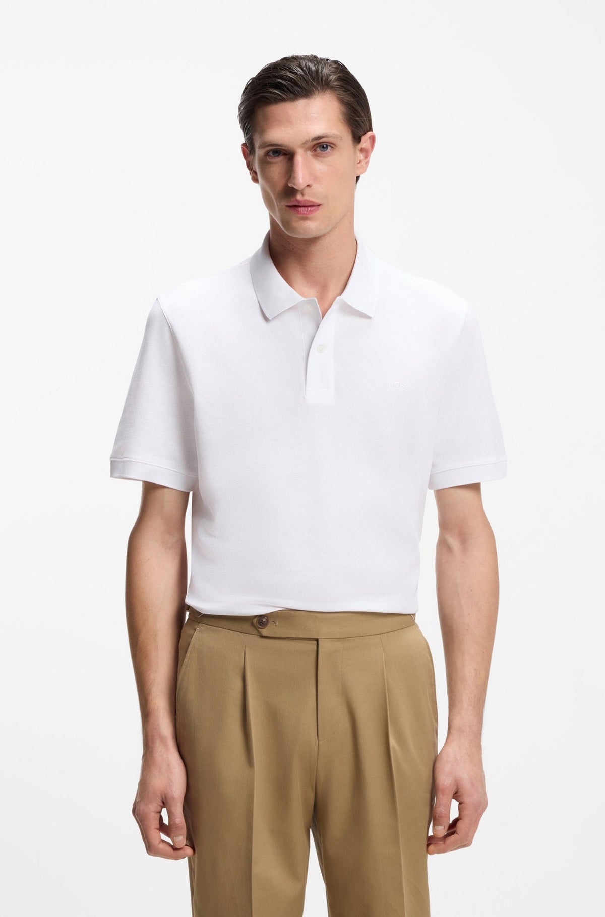 Polo pour homme par HUGO BOSS | 50553564 Blanc | Boutique Vvög, vêtements mode pour homme et femme