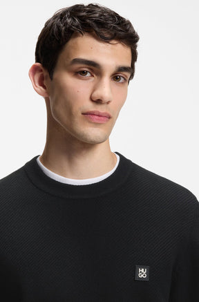 Chandail manches longues pour homme par HUGO BOSS | 50553610 Noir | Boutique Vvög, vêtements mode pour homme et femme