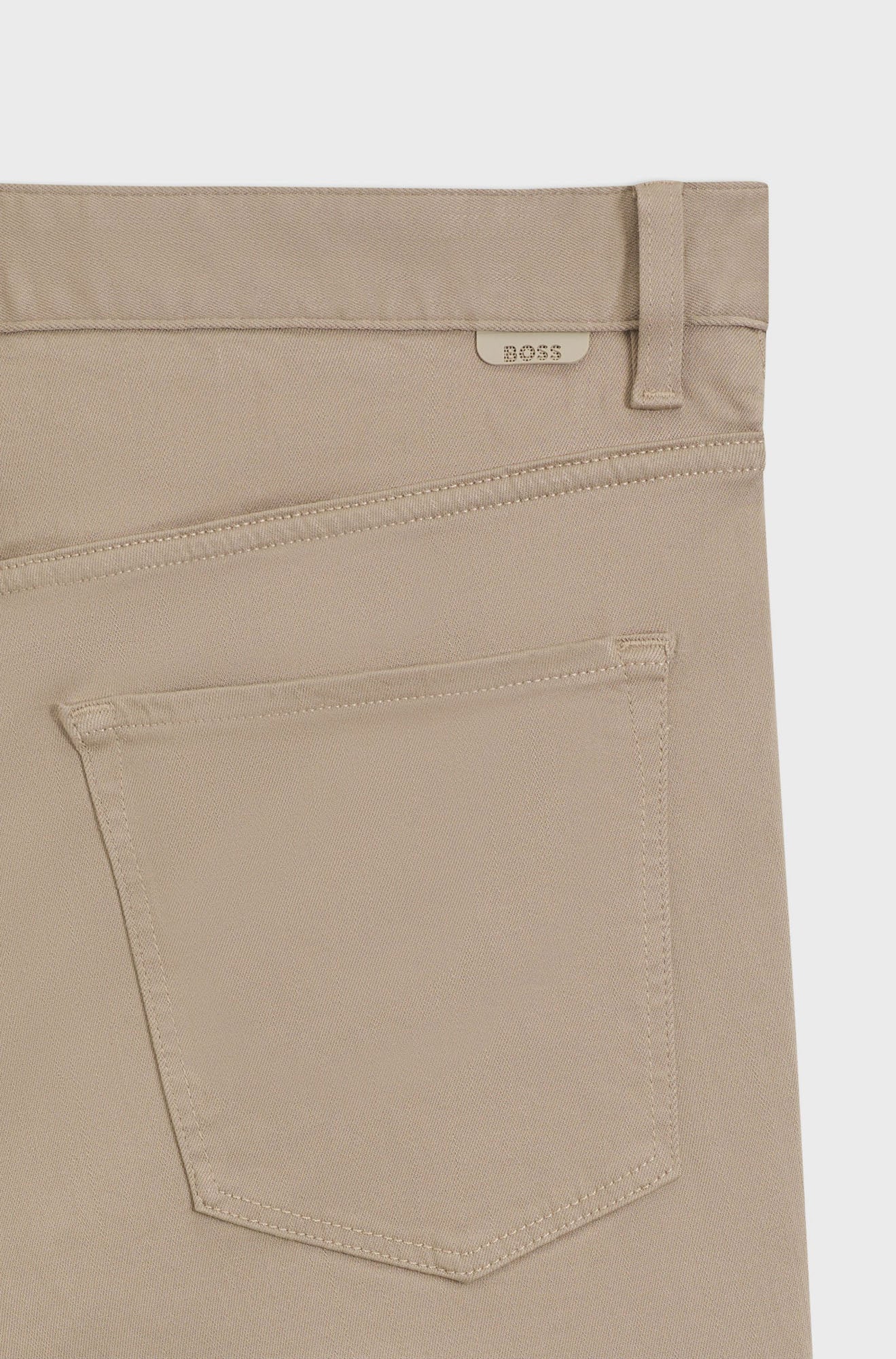 Jean à jambe droite beige, detail pour homme par HUGO BOSS