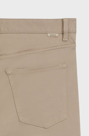 Jean à jambe droite beige, detail pour homme par HUGO BOSS