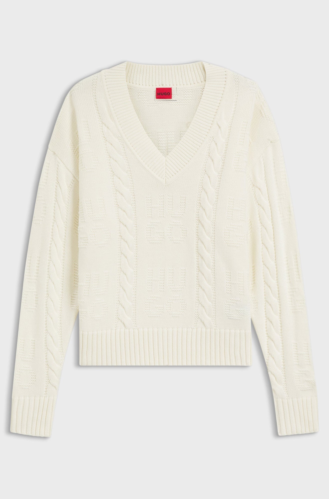 Chandail pardessus pour femme par HUGO BOSS | 50554075 Blanc Ouvert | Boutique Vvög, vêtements mode pour homme et femme