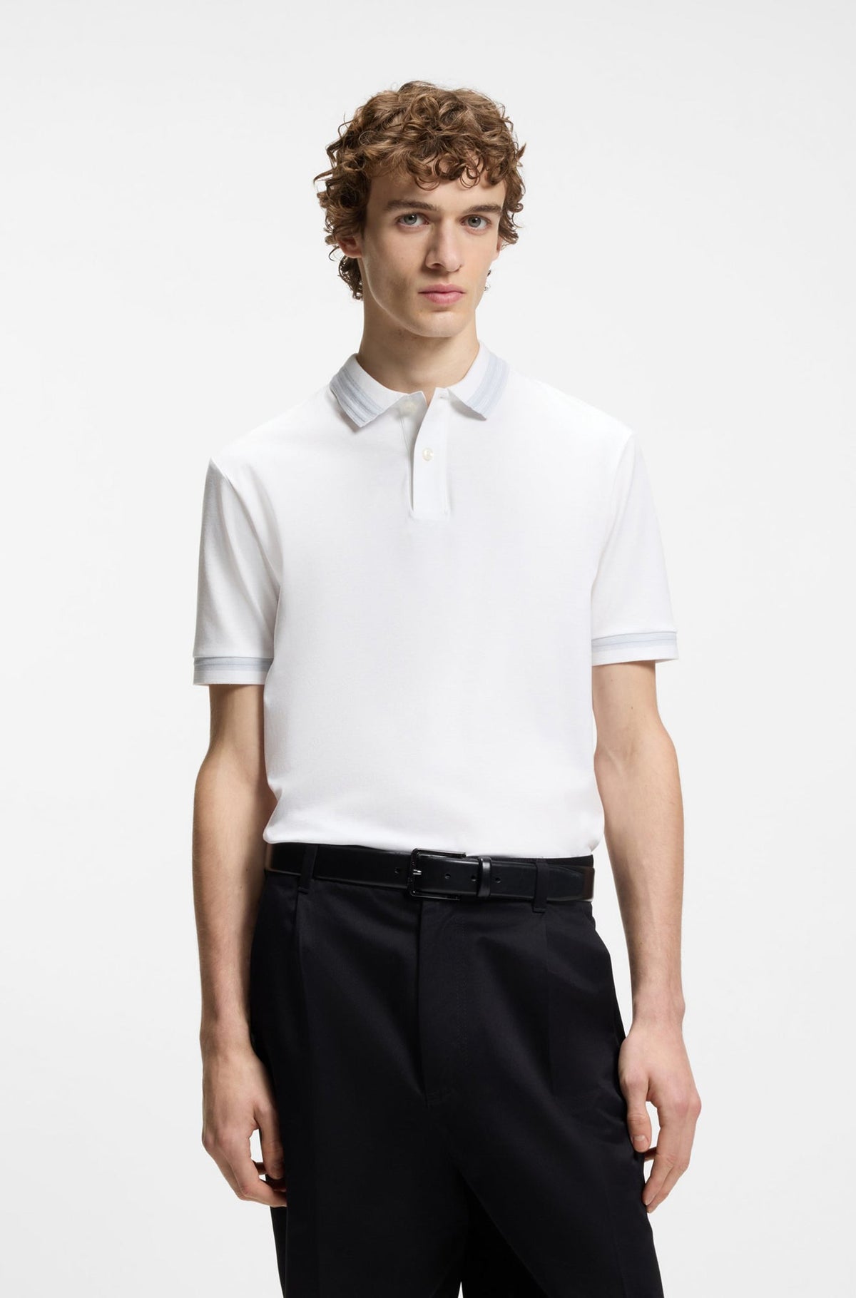 Polo pour homme par HUGO BOSS | 50554529 Blanc | Boutique Vvög, vêtements mode pour homme et femme