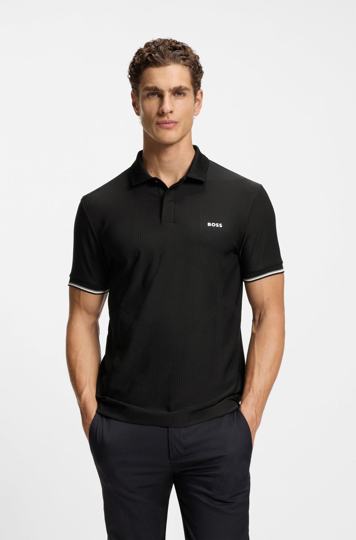 Polo sport pour homme par HUGO BOSS | 50554561 Noir | Boutique Vvög, vêtements mode pour homme et femme