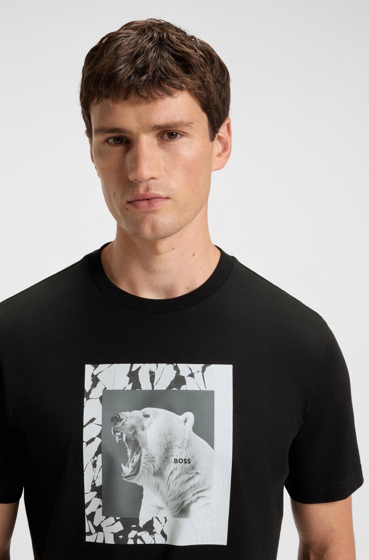 T-Shirt pour homme par HUGO BOSS | 50554615 Noir | Boutique Vvög, vêtements mode pour homme et femme