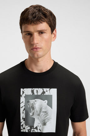 T-Shirt pour homme par HUGO BOSS | 50554615 Noir | Boutique Vvög, vêtements mode pour homme et femme