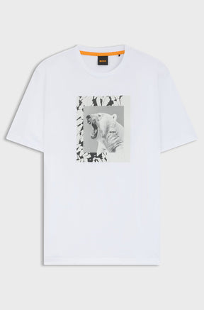 T-Shirt pour homme par HUGO BOSS | 50554615 Blanc | Boutique Vvög, vêtements mode pour homme et femme