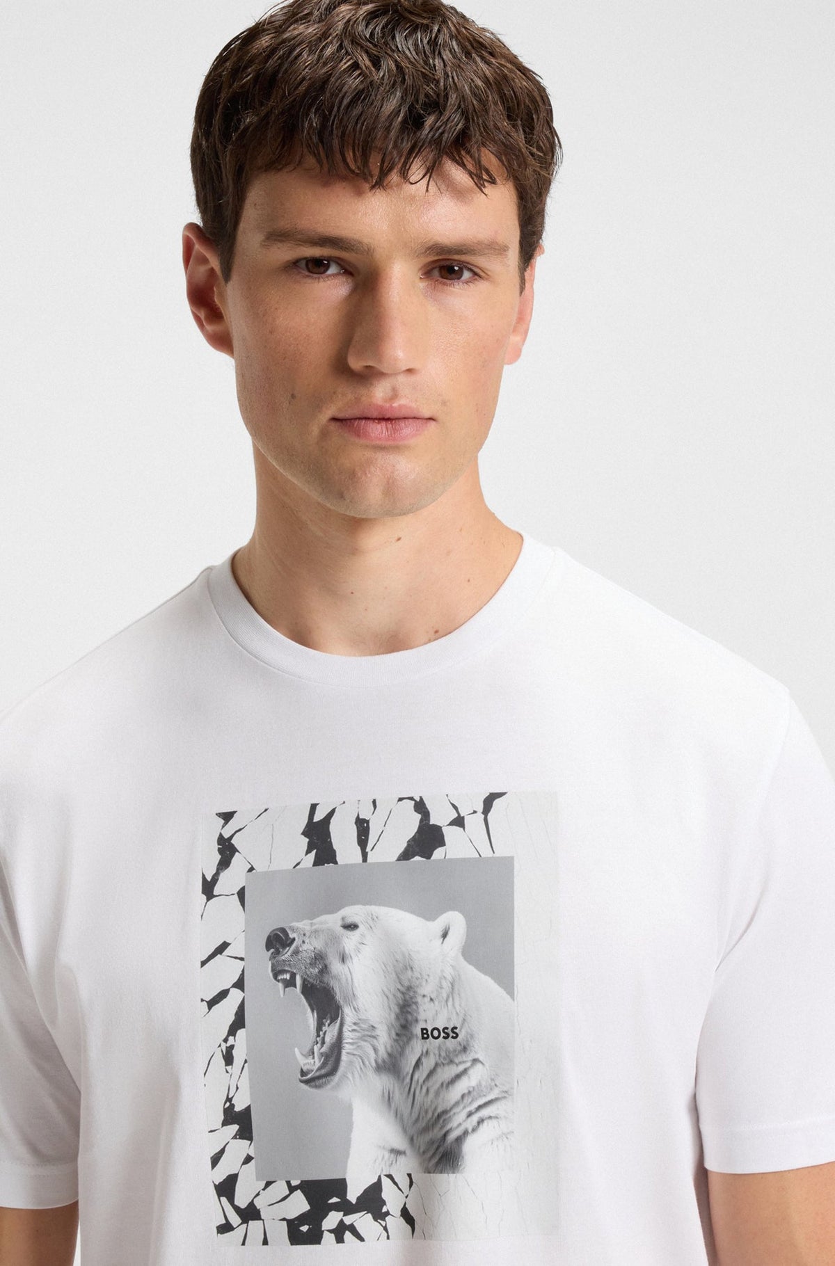 T-Shirt pour homme par HUGO BOSS | 50554615 Blanc | Boutique Vvög, vêtements mode pour homme et femme