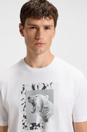 T-Shirt pour homme par HUGO BOSS | 50554615 Blanc | Boutique Vvög, vêtements mode pour homme et femme