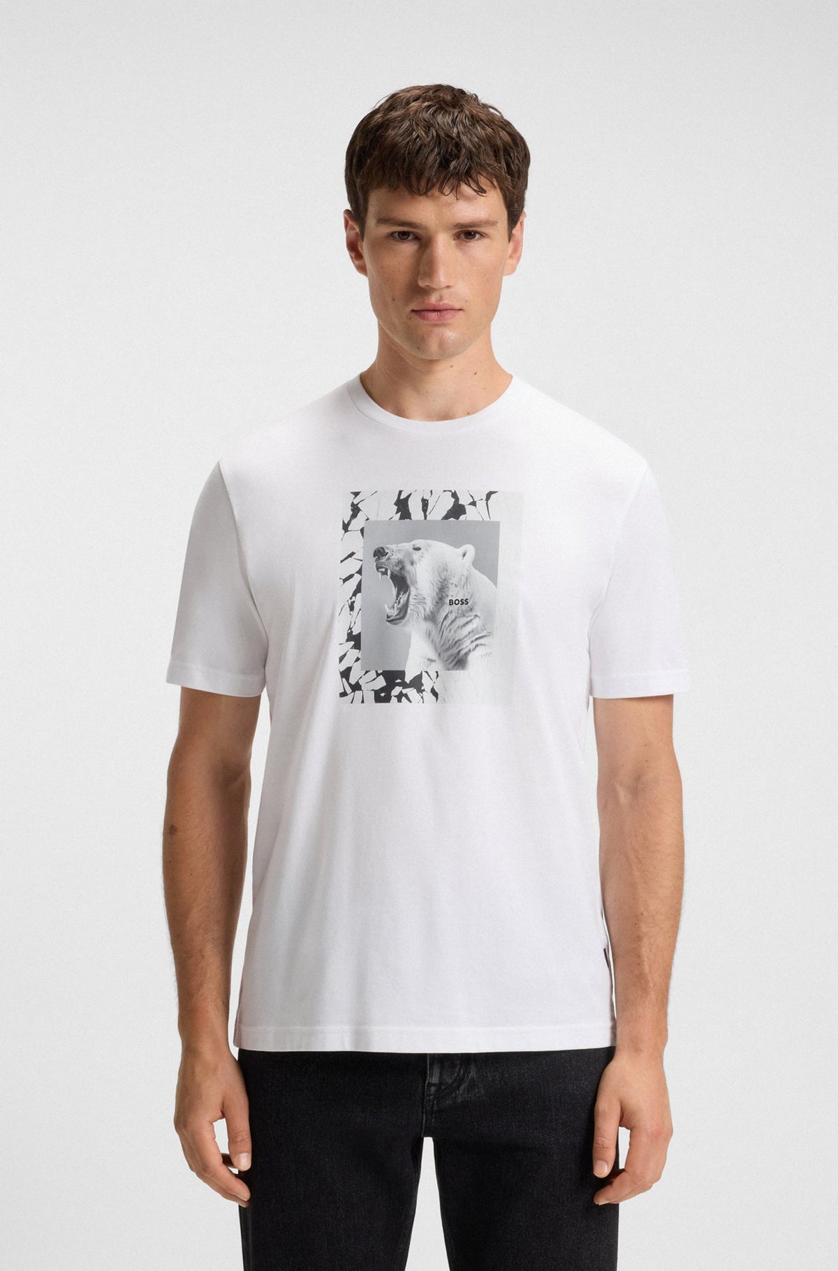 T-Shirt pour homme par HUGO BOSS | 50554615 Blanc | Boutique Vvög, vêtements mode pour homme et femme
