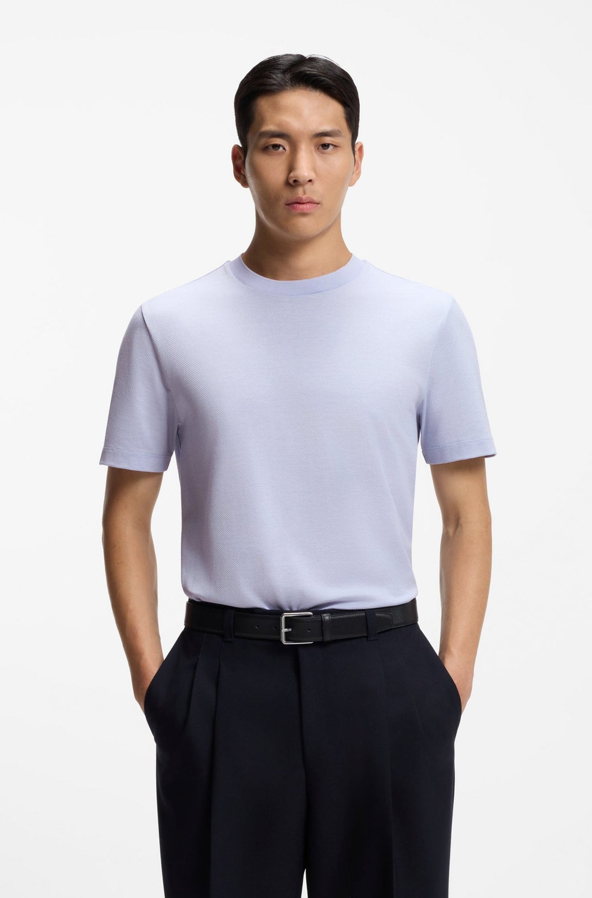 T-Shirt habillé pour homme par HUGO BOSS | 50555163 Violet Pastel | Boutique Vvög, vêtements mode pour homme et homme