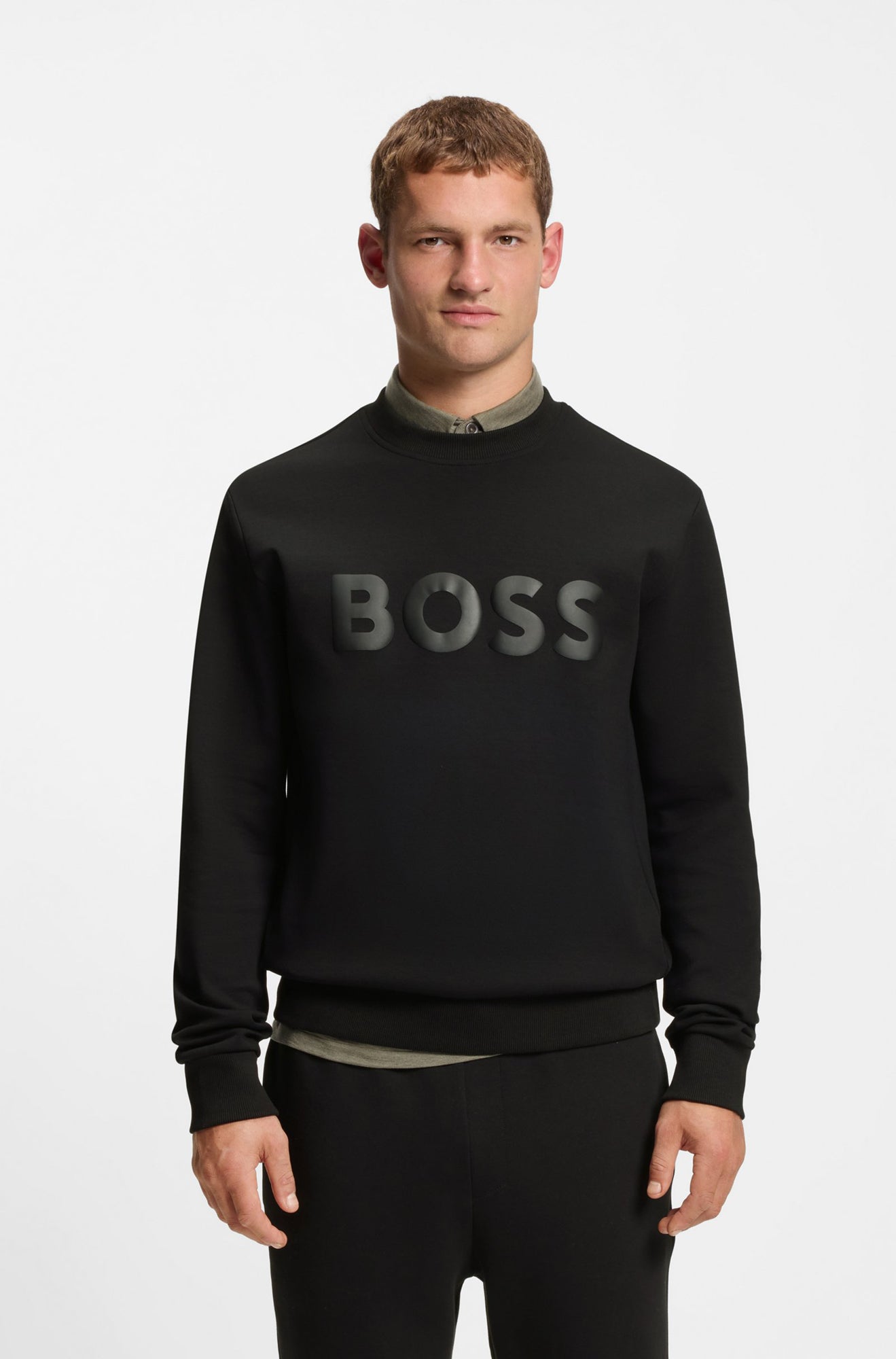 Chandail habillé pour homme par HUGO BOSS | 50555516 Noir | Boutique Vvög, vêtements mode pour homme et femme