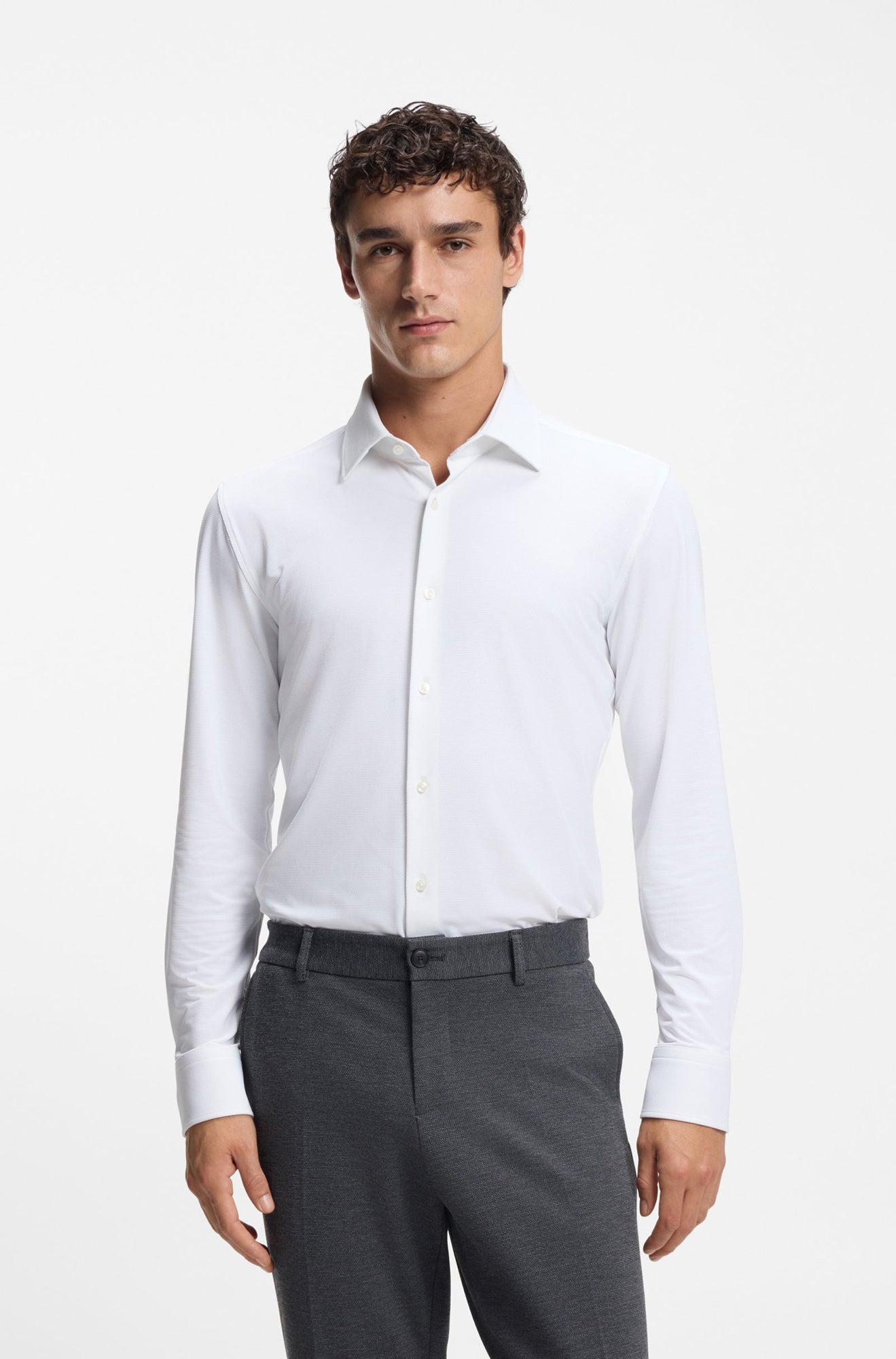 Chemise habillée pour homme par HUGO BOSS | 50555767 Blanc | Boutique Vvög, vêtements mode pour homme et homme