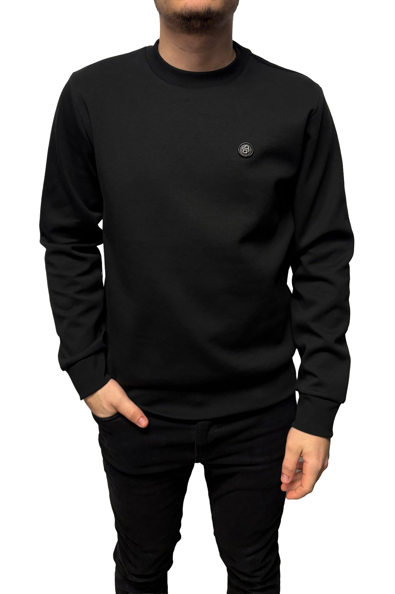 Chandail manches longues pour homme par HUGO BOSS | 50555830 Noir | Boutique Vvög, vêtements mode pour homme et femme