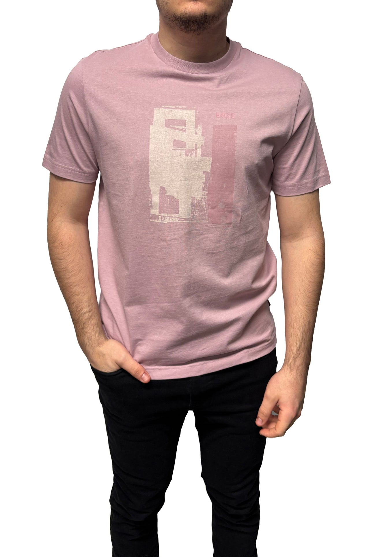 T-Shirt pour homme par HUGO BOSS | 50556007 Violet Pastel | Boutique Vvög, vêtements mode pour homme et femme
