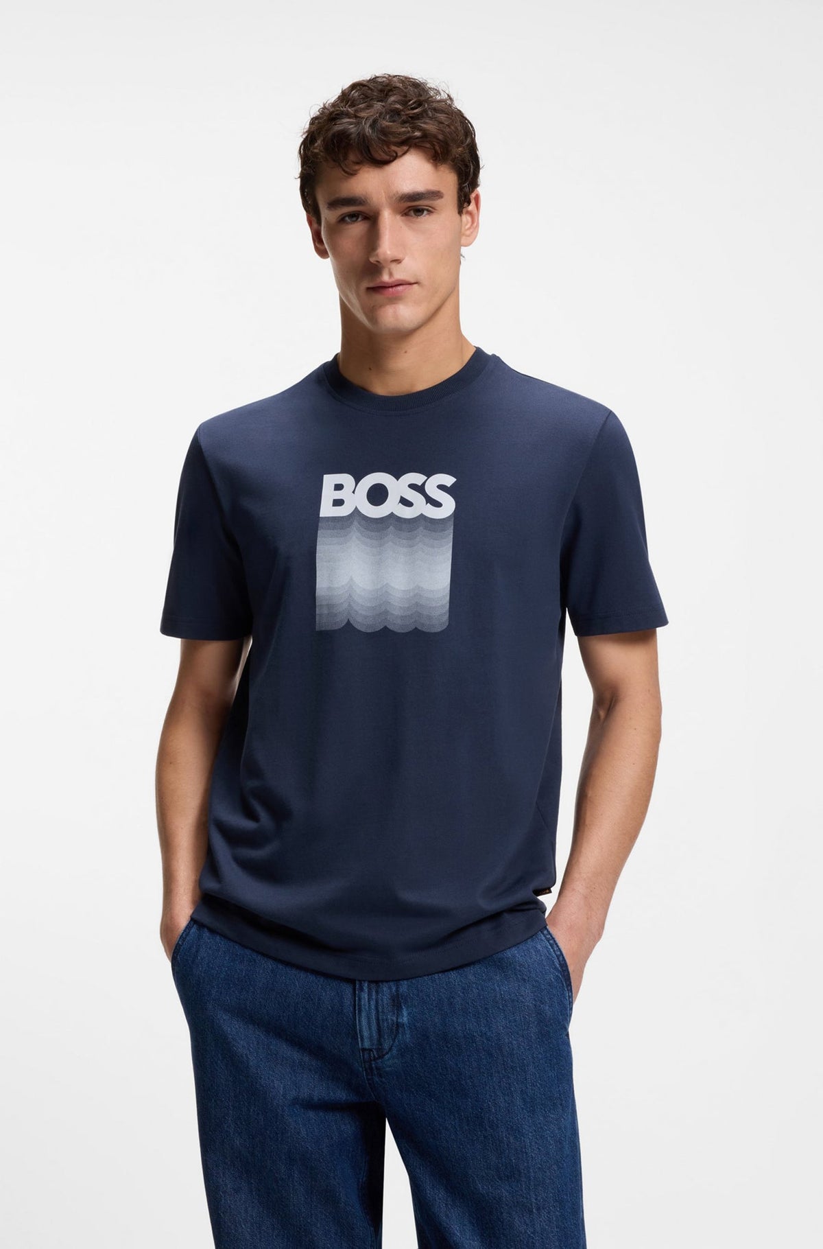 T-Shirt pour homme par HUGO BOSS | 50556009 Bleu Clair | Boutique Vvög, vêtements mode pour homme et femme