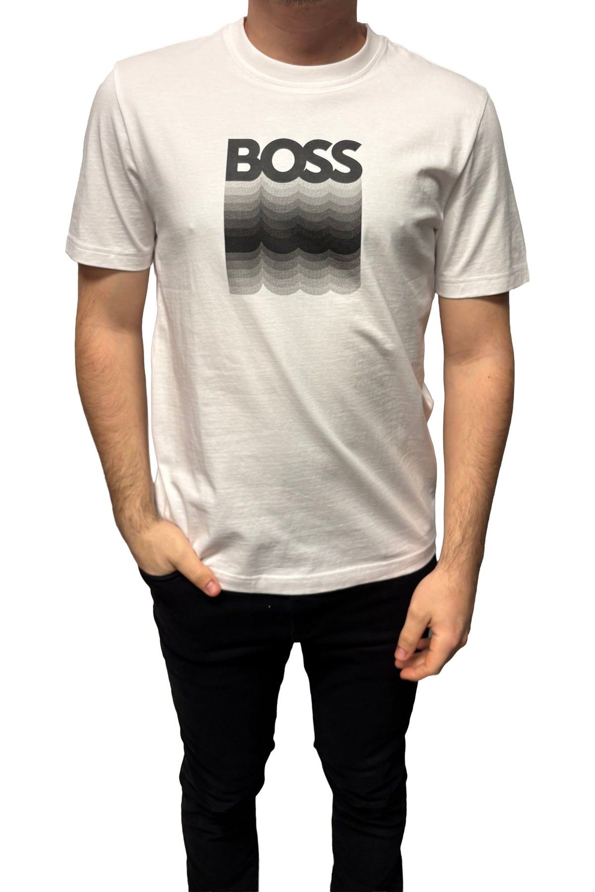 T-Shirt pour homme par HUGO BOSS | 50556009 Blanc | Boutique Vvög, vêtements mode pour homme et femme