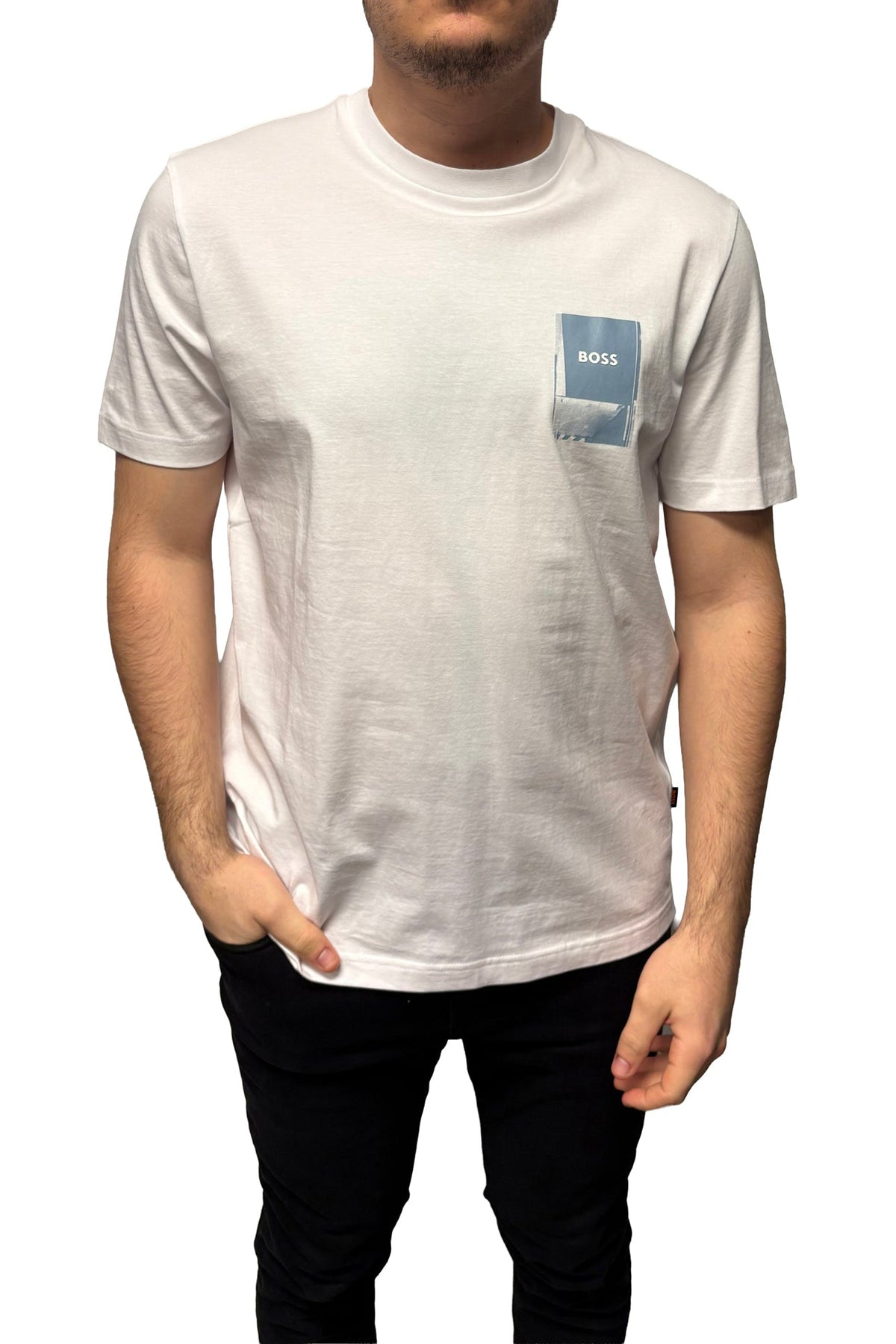 T-Shirt pour homme par HUGO BOSS | 50556023 Blanc | Boutique Vvög, vêtements mode pour homme et femme