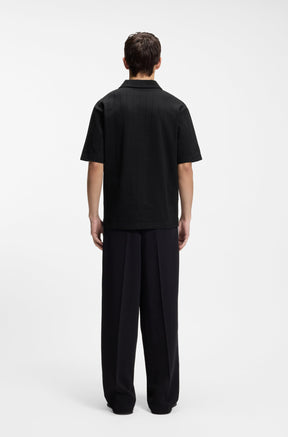 Polo col ouvert pour homme par HUGO BOSS | 50556724 Noir | Boutique Vvög, vêtements mode pour homme et femme