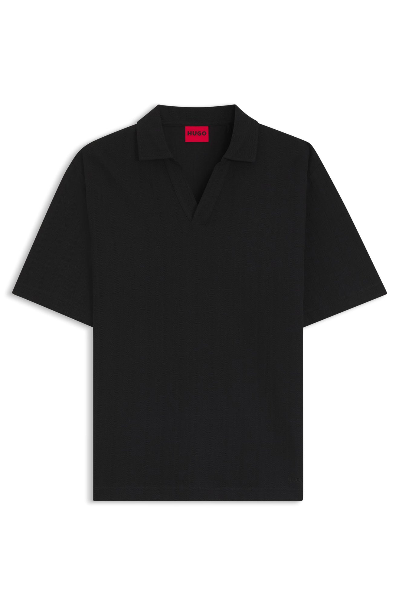 Polo col ouvert pour homme par HUGO BOSS | 50556724 Noir | Boutique Vvög, vêtements mode pour homme et femme
