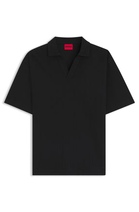 Polo col ouvert pour homme par HUGO BOSS | 50556724 Noir | Boutique Vvög, vêtements mode pour homme et femme