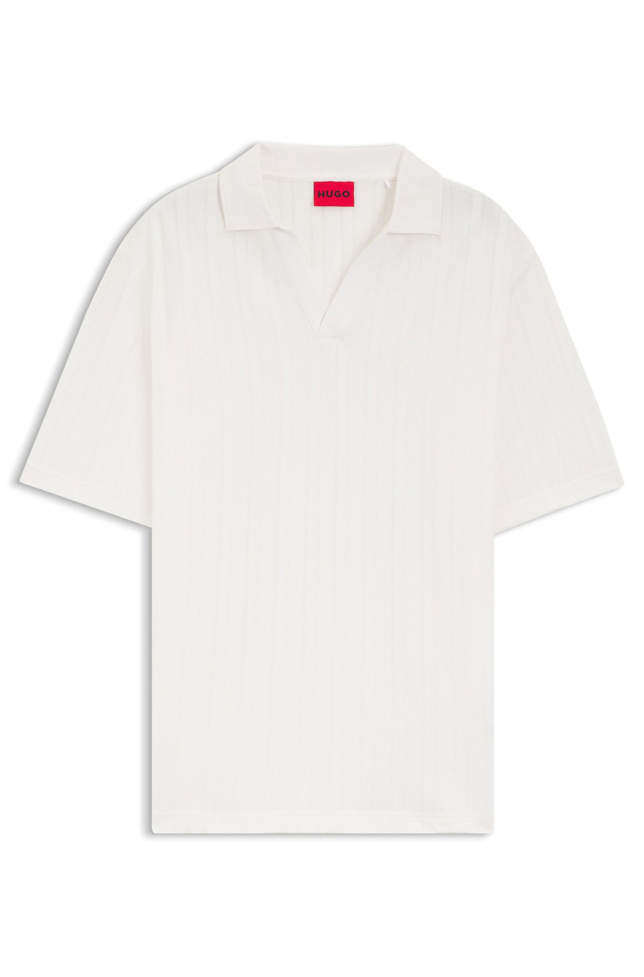 Polo col ouvert pour homme par HUGO BOSS | 50556724 Naturel | Boutique Vvög, vêtements mode pour homme et femme