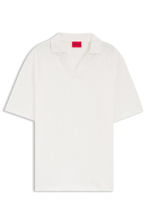 Polo col ouvert pour homme par HUGO BOSS | 50556724 Naturel | Boutique Vvög, vêtements mode pour homme et femme