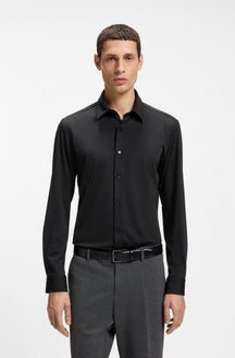 Chemise habillée pour homme par HUGO BOSS | 50556796 Noir | Boutique Vvög, vêtements mode pour homme et homme