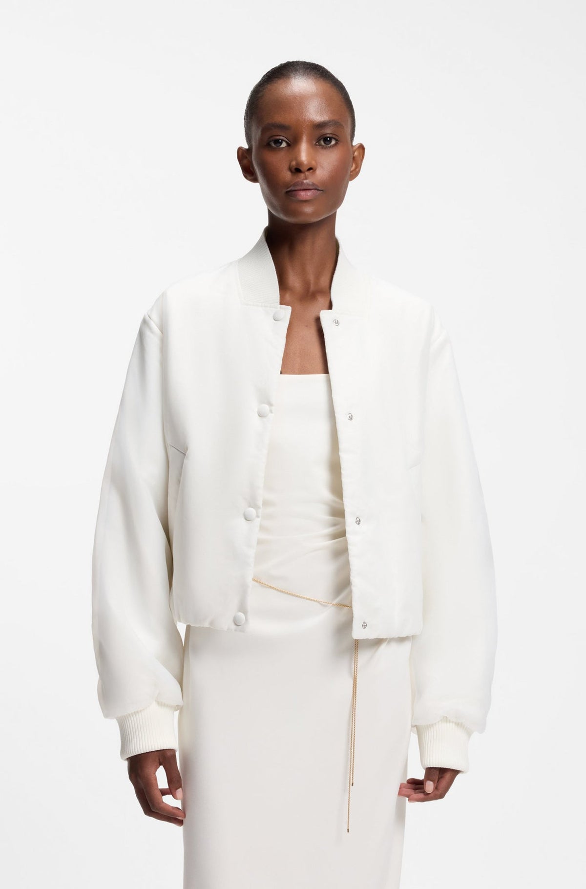 Coupe-vent mi-saison pour femme par HUGO BOSS | 50557107 Blanc ouvert | Boutique Vvög, vêtements mode pour homme et femme