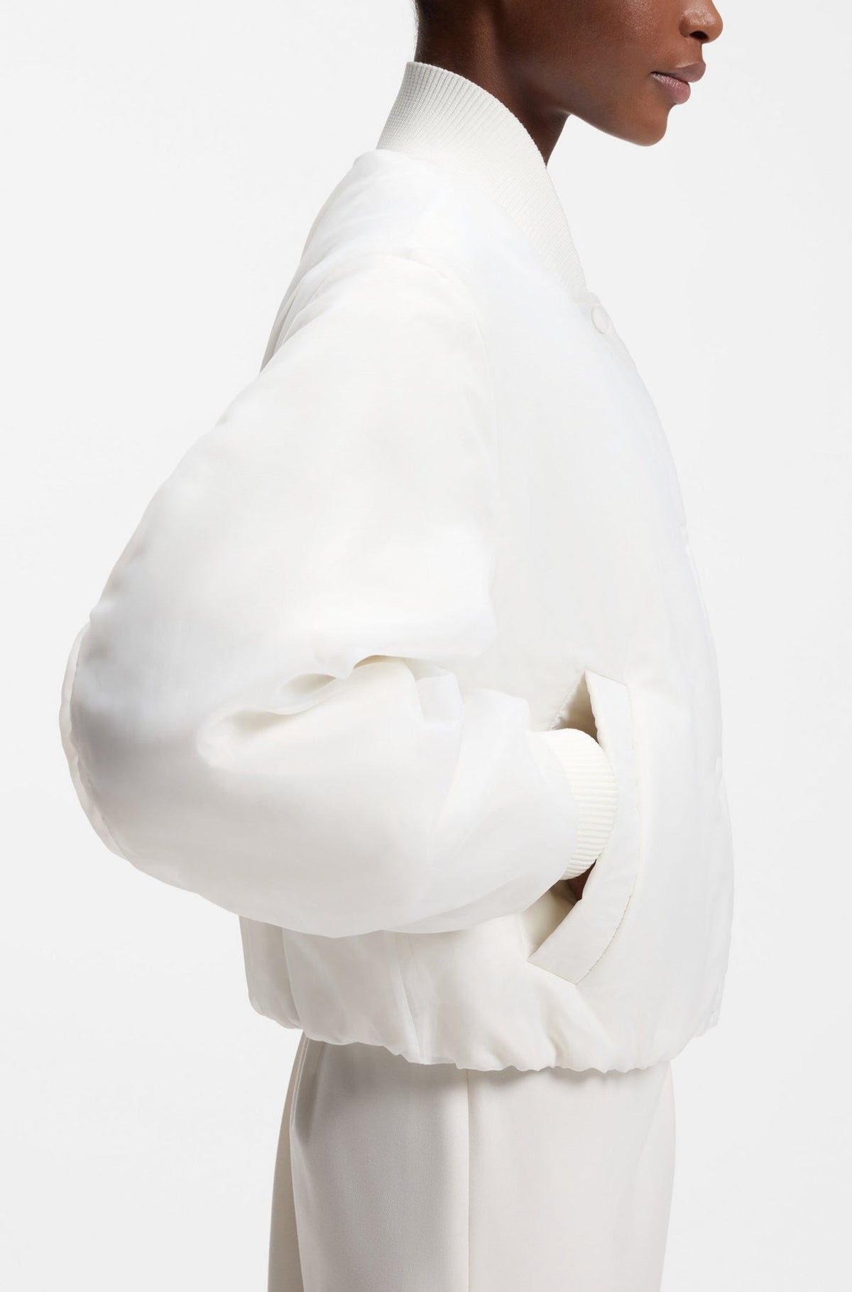 Coupe-vent mi-saison pour femme par HUGO BOSS | 50557107 Blanc ouvert | Boutique Vvög, vêtements mode pour homme et femme