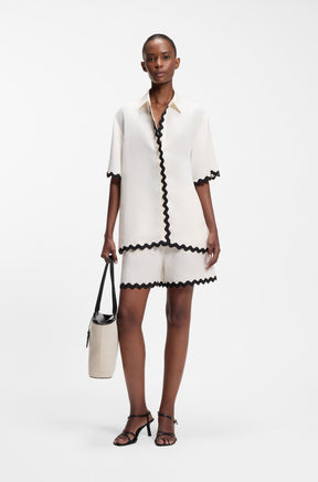 Blouse pour femme par HUGO BOSS | 50558175 Blanc ouvert | Boutique Vvög, vêtements mode pour homme et femme