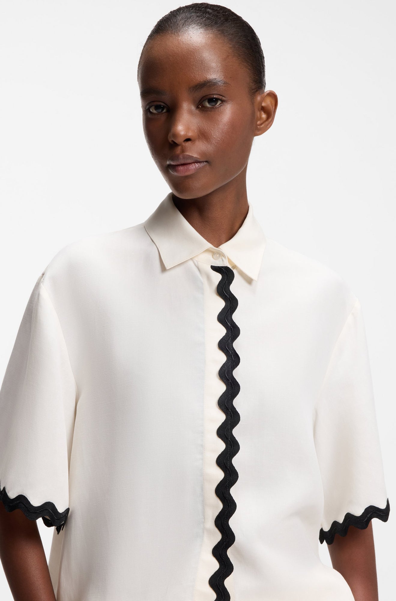 Blouse pour femme par HUGO BOSS | 50558175 Blanc ouvert | Boutique Vvög, vêtements mode pour homme et femme