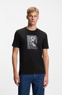 T-Shirt pour homme par HUGO BOSS | 50558965 Noir | Boutique Vvög, vêtements mode pour homme et femme