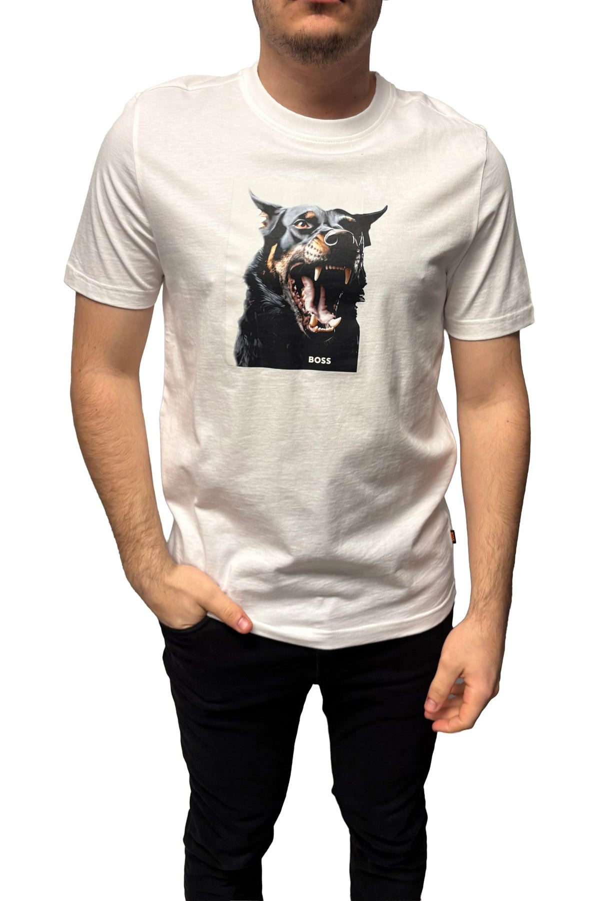 T-Shirt pour homme par HUGO BOSS | 50558965 Blanc | Boutique Vvög, vêtements mode pour homme et femme