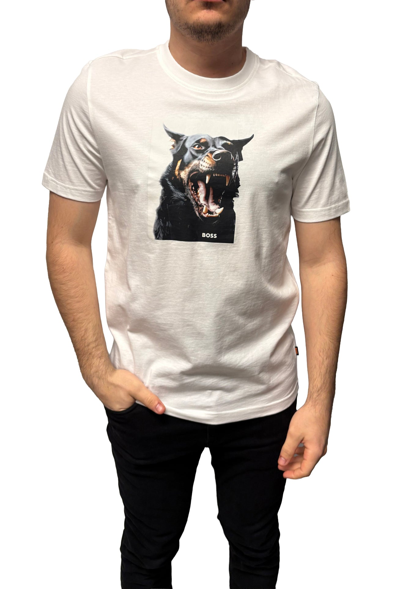 T-Shirt pour homme par HUGO BOSS | 50558965 Blanc | Boutique Vvög, vêtements mode pour homme et femme
