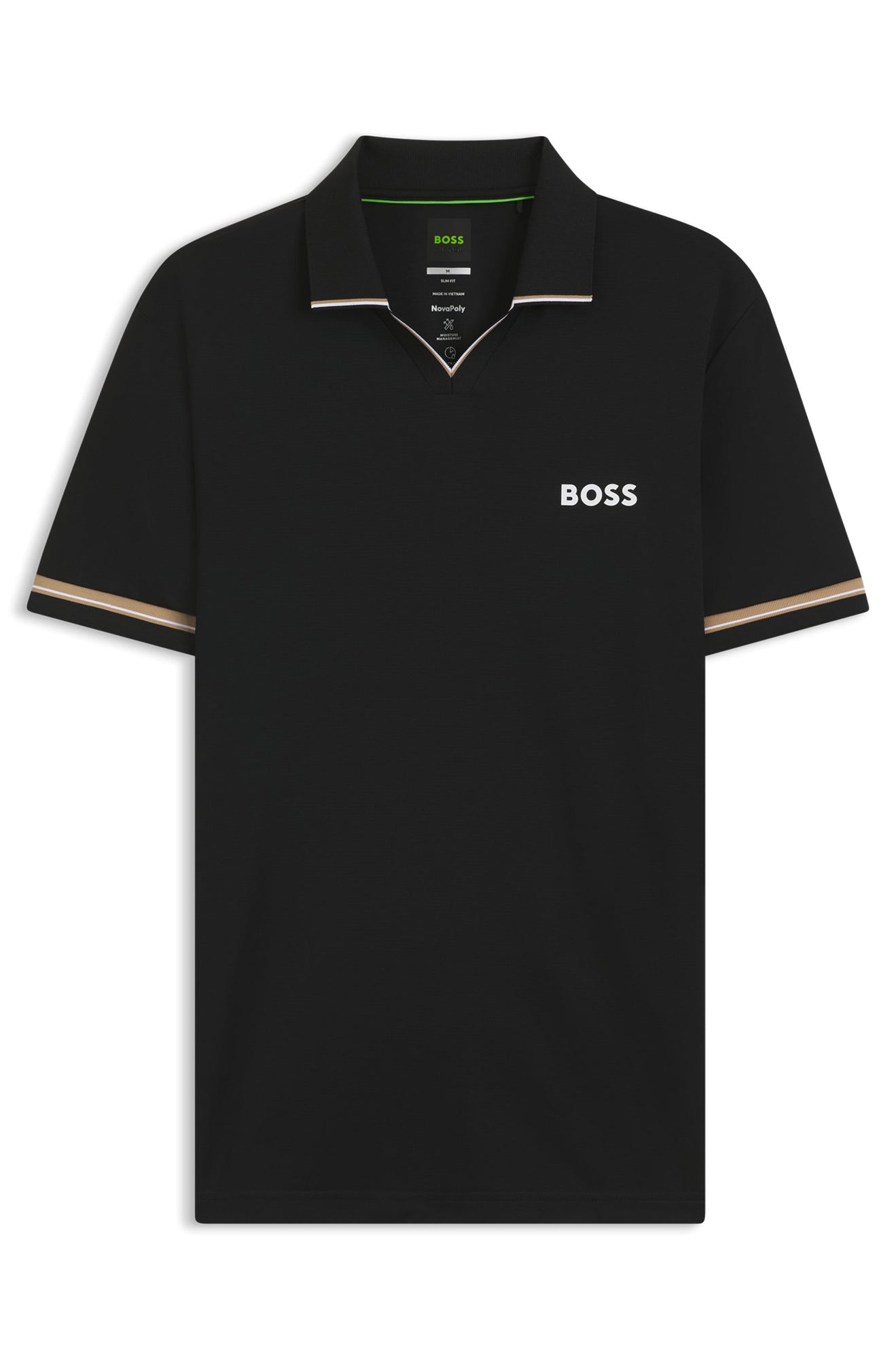 Polo col ouvert pour homme par HUGO BOSS | 50559200 Noir | Boutique Vvög, vêtements mode pour homme et femme