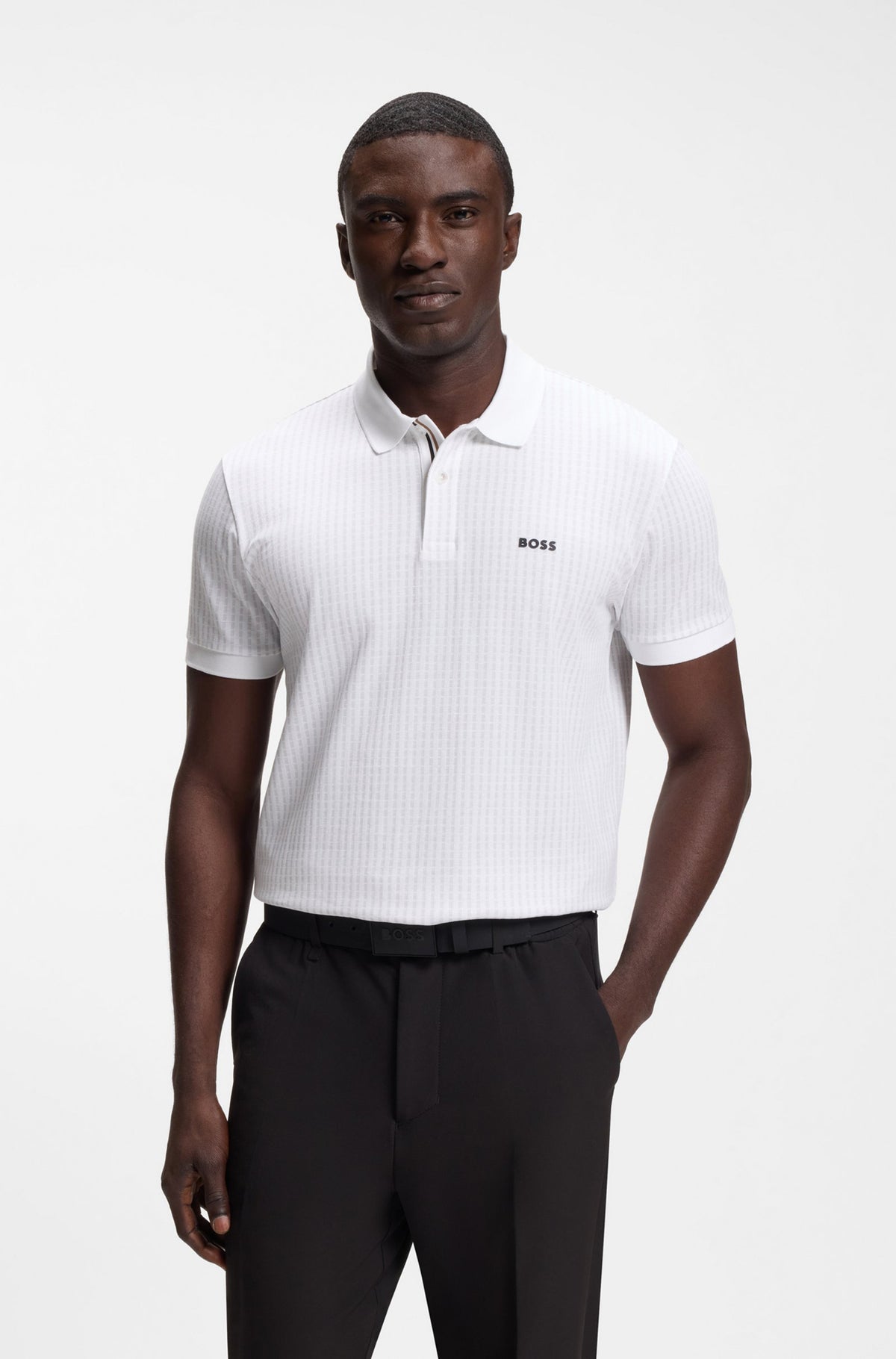 Polo sport pour homme par HUGO BOSS | 50559355 Blanc | Boutique Vvög, vêtements mode pour homme et femme