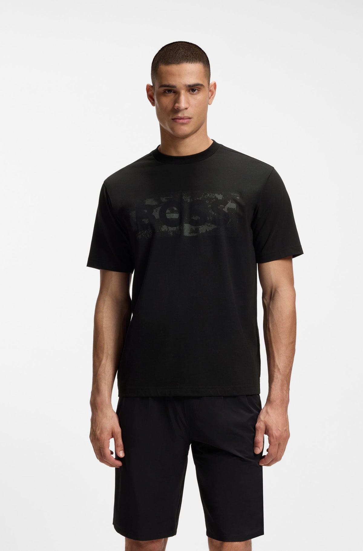 T-Shirt pour homme par HUGO BOSS | 50559363 Noir | Boutique Vvög, vêtements mode pour homme et femme